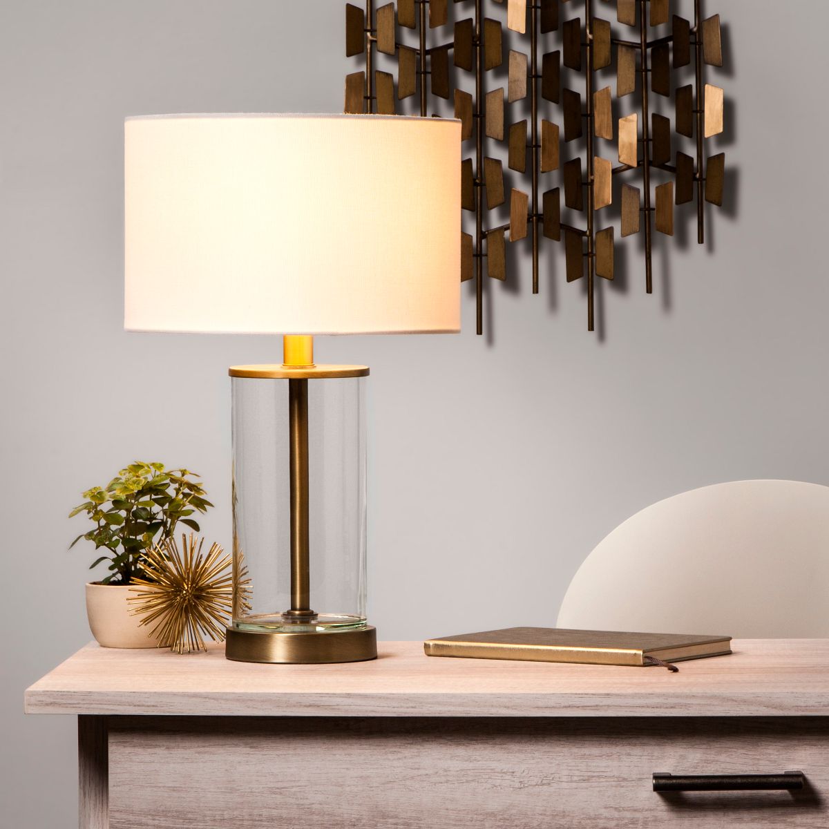 Fillable Accent with USB Table Lamp