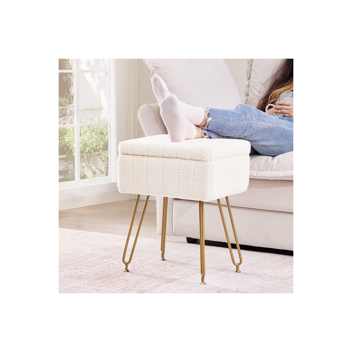 eddy Fabric Storage Ottoman