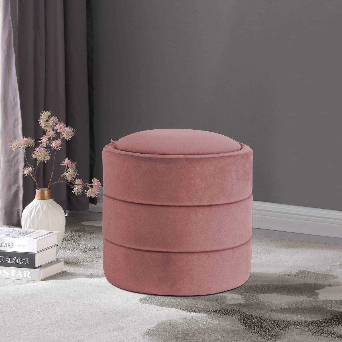 Storage Round Ottoman