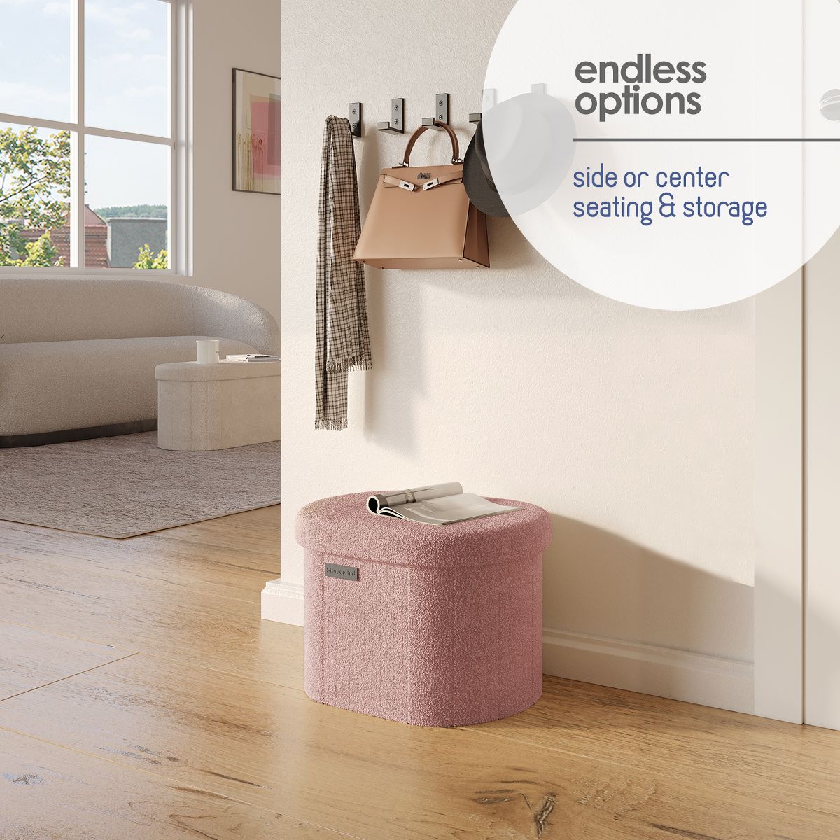 Large Storage Ottoman Bench