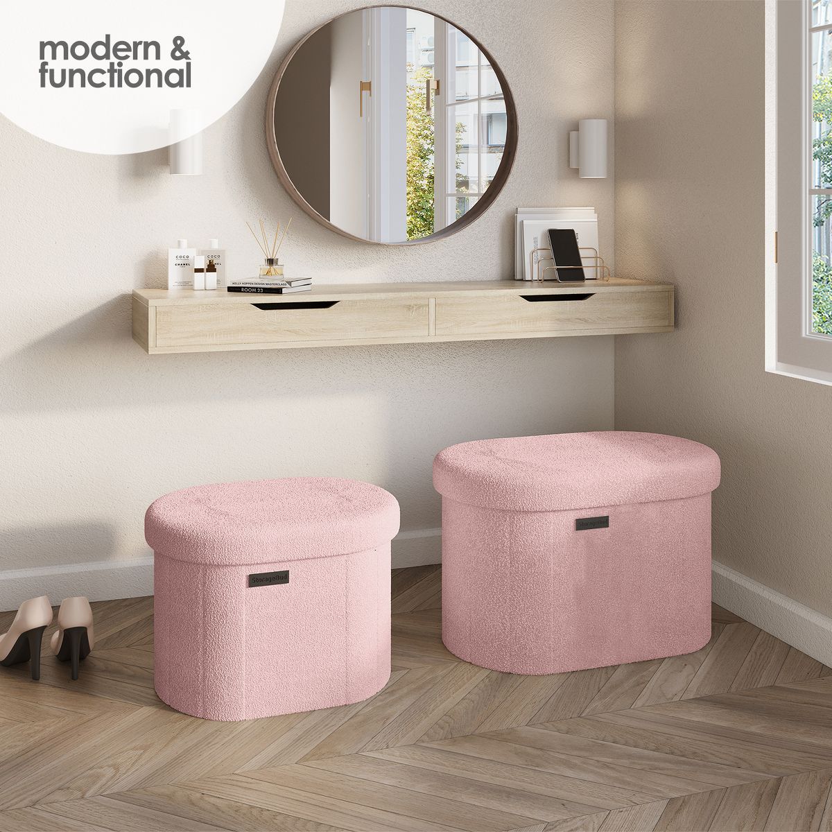 Large Storage Ottoman Bench