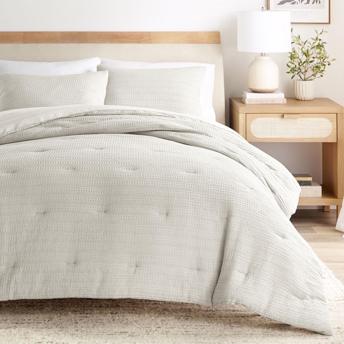 Waffle Textured Comforter Set All Season