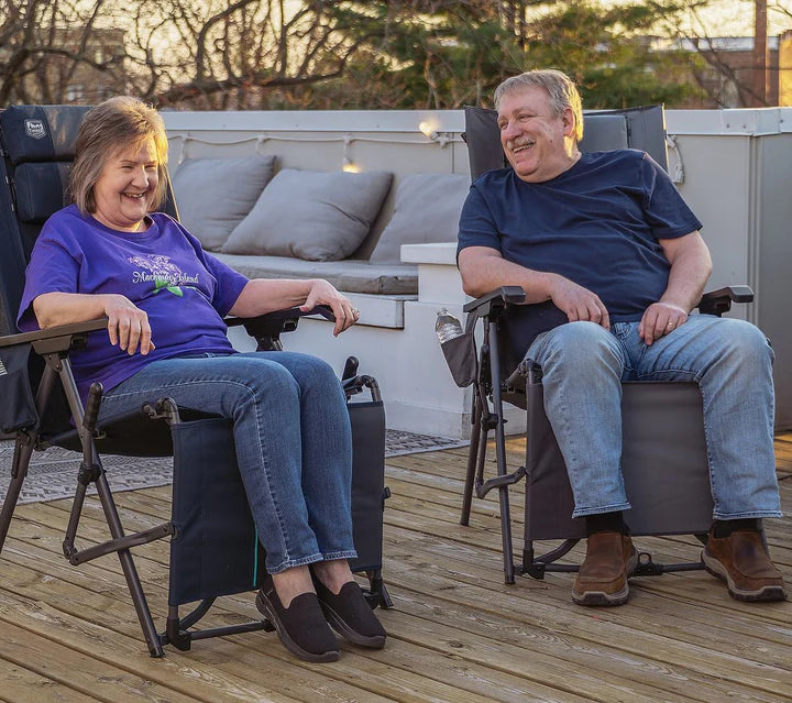 Timber Ridge Folding Lounge Chair with Footrest